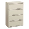 Brigade 700 Series Lateral File, 4 Legal/Letter-Size File Drawers, Light Gray, 36" X 18" X 52.5"