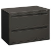 Brigade 700 Series Lateral File, 2 Legal/Letter-Size File Drawers, Charcoal, 42" X 18" X 28"