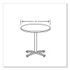 Between Round Table Top, 30" Diameter, Silver Mesh
