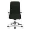 Cofi Executive High Back Chair, Supports Up To 300 Lb, 15.5 To 20.5 Seat Height, Black Seat/Back, Polished Aluminum Base