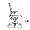 Flexion Mesh Back Task Chair, Supports Up To 300 Lb, 14.81" To 19.7" Seat Height, Black/Basalt
