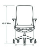 Flexion Mesh Back Task Chair, Supports Up To 300 Lb, 14.81" To 19.7" Seat Height, Black/Basalt