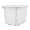 Flagship Storage Bins, 1 Section, 12.75" x 16" x 12", Translucent White