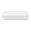 Flagship Storage Bins, 1 Section, 12.75" x 16" x 3", Translucent White