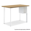 Coze Writing Desk Post Legs With U-Storage Compartment, 5.75" x 28", Designer White, 4 Legs/Set