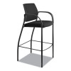 Ignition 2.0 Ilira-Stretch Mesh Back Cafe Height Stool, Supports Up To 300 Lb, 31" High Seat, Black Seat/Back, Black Base