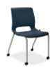 Motivate Four-Leg Stacking Chair, Up To 300 Lbs, 18" Seat Height, Regatta Seat And Back, Platinum Base, 2/Carton