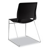 Motivate High-Density Stacking Chair, Supports Up To 300 Lb, 17.75" Seat Height, Onyx Seat, Black Back, Chrome Base, 4/Carton