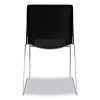 Motivate High-Density Stacking Chair, Supports Up To 300 Lb, 17.75" Seat Height, Onyx Seat, Black Back, Chrome Base, 4/Carton