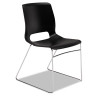 Motivate High-Density Stacking Chair, Supports Up To 300 Lb, 17.75" Seat Height, Onyx Seat, Black Back, Chrome Base, 4/Carton