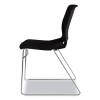 Motivate High-Density Stacking Chair, Supports Up To 300 Lb, 17.75" Seat Height, Onyx Seat, Black Back, Chrome Base, 4/Carton