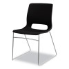 Motivate High-Density Stacking Chair, Supports Up To 300 Lb, 17.75" Seat Height, Onyx Seat, Black Back, Chrome Base, 4/Carton