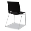 Motivate High-Density Stacking Chair, Supports Up To 300 Lb, 17.75" Seat Height, Onyx Seat, Black Back, Chrome Base, 4/Carton