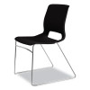 Motivate High-Density Stacking Chair, Supports Up To 300 Lb, 17.75" Seat Height, Onyx Seat, Black Back, Chrome Base, 4/Carton
