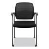 Nucleus Series Recharge Guest Chair, Supports Up To 300 Lb, 17.62" Seat Height, Black Seat/Back, Black Base