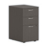 Mod Mobile Pedestal, Left Or Right, 3-Drawers: Box/Box/File, Legal/Letter, Slate Teak, 15" x 20" x 28"
