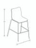 Ruck Laminate Stool, Supports Up To 300 Lb, 30" Seat Height, Charcoal Seat/Back, Silver Base