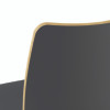 Ruck Laminate Stool, Supports Up To 300 Lb, 30" Seat Height, Charcoal Seat/Back, Silver Base