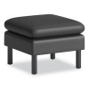 Parkwyn Series Ottoman, 23" x 23" x 17.5", Black