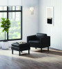 Parkwyn Series Ottoman, 23" x 23" x 17.5", Black