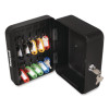 Convertible Cash And Key Box With 10 Keys, 7.9 x 6.5 x 3.5, Security Steel, Black