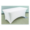 Igear Fabric Table Cover, Polyester/Spandex, 30" x 72", White
