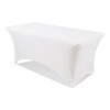 Igear Fabric Table Cover, Polyester/Spandex, 30" x 96", White