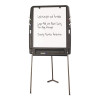 Ingenuity Portable Flipchart Easel With Dry Erase Surface, 35" x 30", White Surface, Charcoal Gray Polyethylene Frame