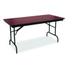 Officeworks Commercial Wood-Laminate Folding Table, Rectangular, 72" x 30" x 29", Mahogany
