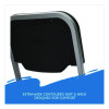 Rough n Ready Stack Chair, Supports Up To 500 Lb, 17.5" Seat Height, Black Seat, Black Back, Silver Base, 4/Carton