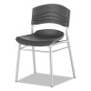Cafeworks Chair, Supports Up To 225 Lb, 18" Seat Height, Graphite Seat/Back, Silver Base, 2/Carton