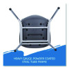 Cafeworks Chair, Supports Up To 225 Lb, 18" Seat Height, Graphite Seat/Back, Silver Base, 2/Carton