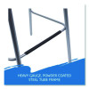 Cafeworks Stool, Supports Up To 225 Lb, 30" Seat Height, Graphite Seat, Graphite Back, Silver Base