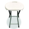 Rough n Ready Folding Stool, Backless, Supports Up To 300 Lb, 18" Seat Height, White Seat, Charcoal Base, 4/Carton