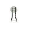 Rough n Ready Folding Stool, Backless, Supports Up To 300 Lb, 26" Seat Height, White Seat, Charcoal Base, 4/Carton