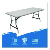 Indestructable Industrial Folding Table, Rectangular, 72" x 30" x 29", Platinum