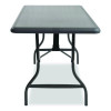 Indestructable Industrial Folding Table, Rectangular, 72" x 30" x 29", Charcoal