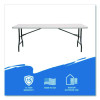 Indestructable Industrial Folding Table, Rectangular, 96" x 30" x 29", Platinum