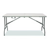 Indestructable Classic Bi-Folding Table, Rectangular, 60" x 30" x 29", Platinum