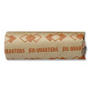 Tubular Coin Wrappers, Quarters, Orange/Kraft, 1,000/Pack