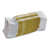 Dark Yellow Currency Strap, Self-Adhesive, Hundreds, $10,000 Strap, Mustard/White, 1,000/Pack