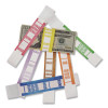 Color-Coded Kraft Currency Straps, Self-Adhesive, Ones, $100 Strap, Blue/White, 1,000/Pack