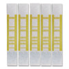 Color-Coded Kraft Currency Straps, Self-Adhesive, Tens, $1,000 Strap, Yellow/White, 1,000/Pack