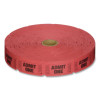 Admit-One Ticket Multi-Pack, 2 Red, 1 Blue, 1 White, 2,000/Roll, 4 Rolls/Pack