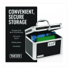 Latching Lid Locking Personal Security Box, 1 Compartment, Combination Lock, 10" x 7.5" x 7.75", Black