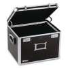 Locking File Chest With Adjustable File Rails, Letter/Legal Files, 17.5" x 14" x 12.5", Black
