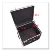 Locking File Chest With Adjustable File Rails, Letter/Legal Files, 17.5" x 14" x 12.5", Black