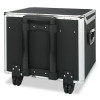 Locking Mobile File Chest, Letter/Legal Files, 17.5" X 15.5" X 14.5", Black/Chrome