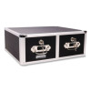 Vaultz Locking Two-Drawer Index Card Box, Holds 3,000 4 X 6 Cards, 17.5 X 14 X 6.5, Black
