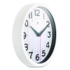 Metro Wall Clock, 9" Diameter, White Case, 1 Aa (Sold Separately)